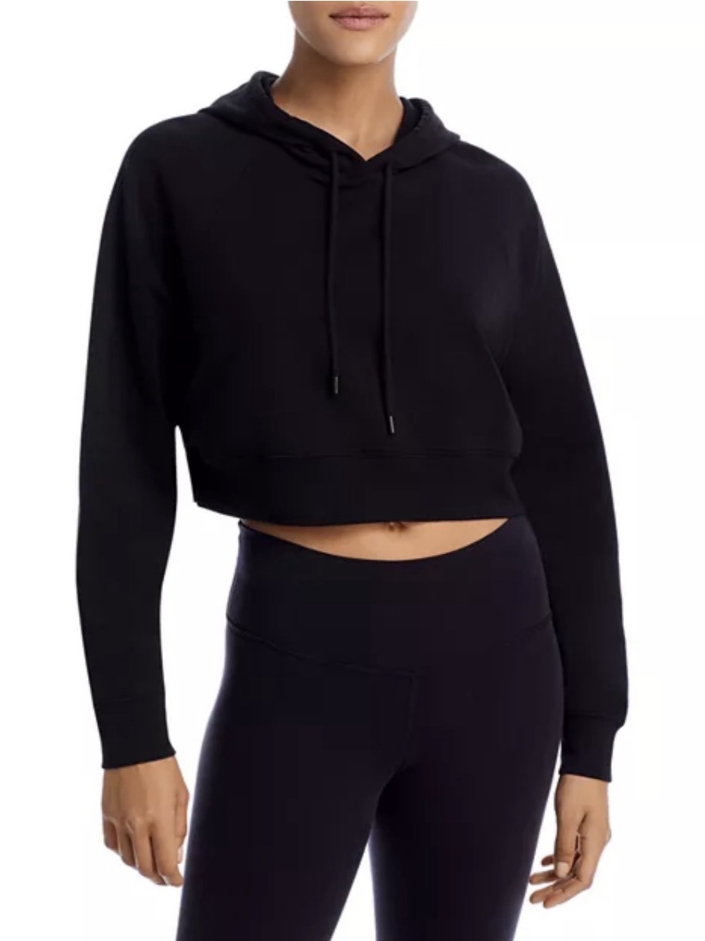 Alo Cropped Black Hoodie
